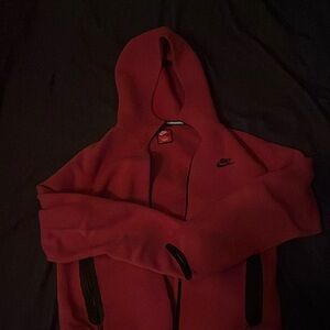 Red Nike tech fleece
